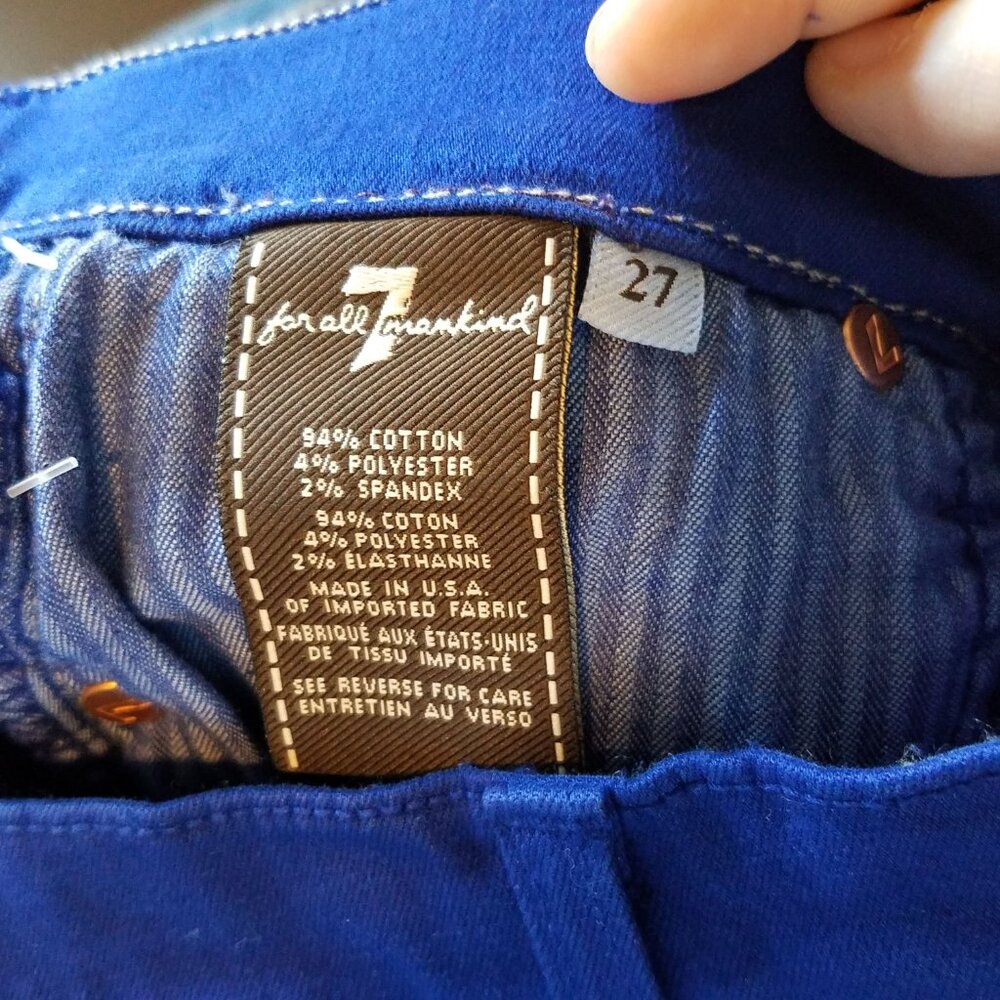 7 for All Mankind Jeans Women's 27 The Skinny Slim Illusion Blue AU0150181A NWT - Picture 11 of 12